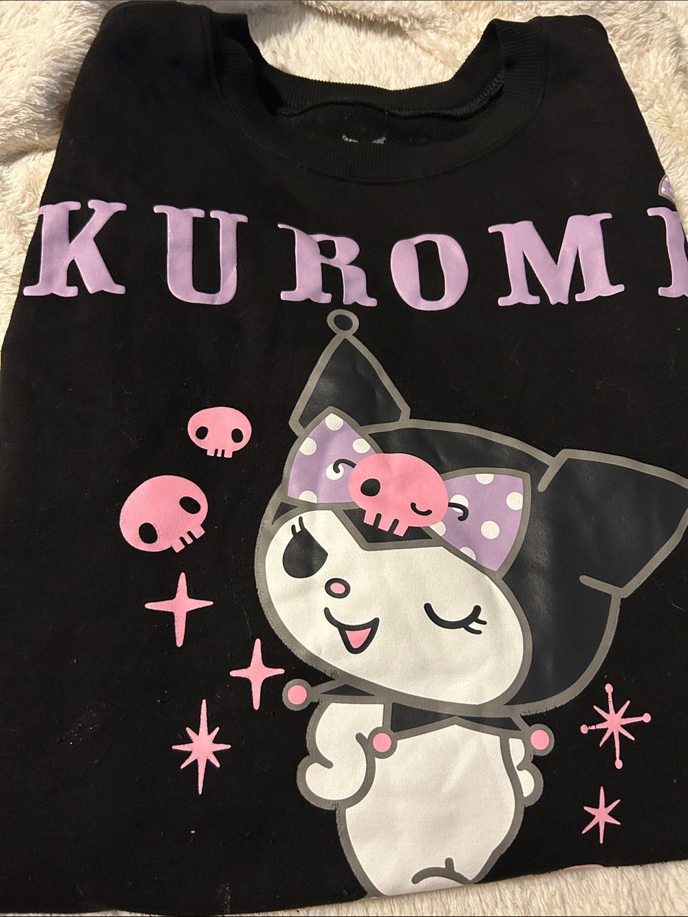 Hybrid Apparel Kids Pajama Top - Black with Pink & Purple Graphics